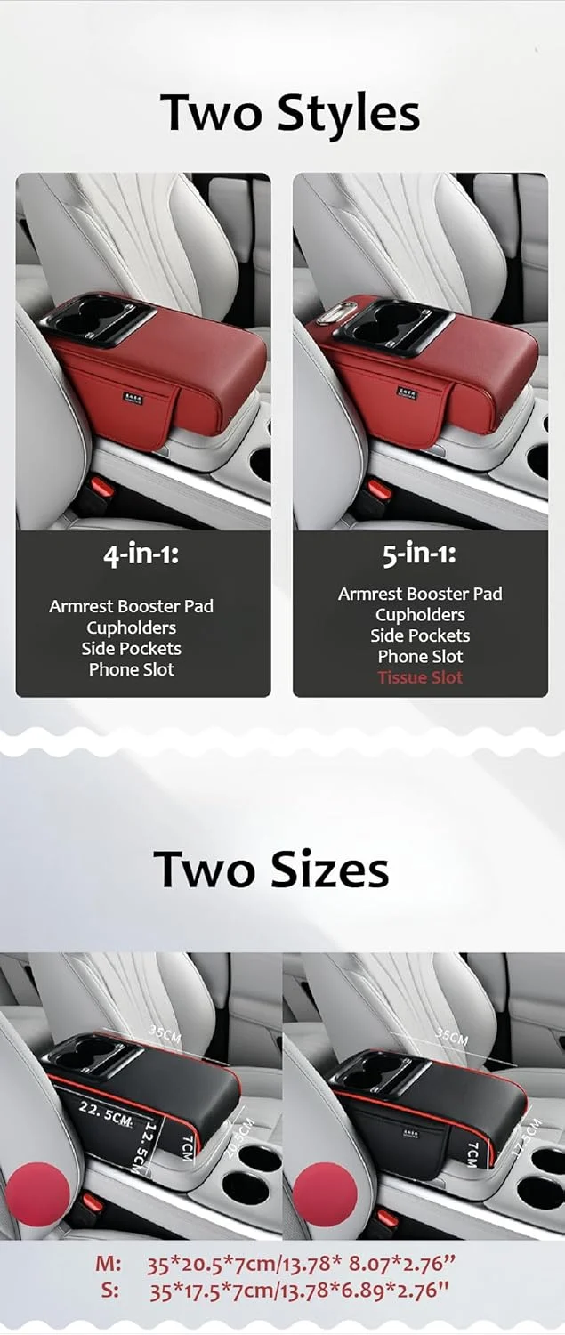 Multifunctional car armrest box - star projection/mobile phone charging/cup holder/tissue box