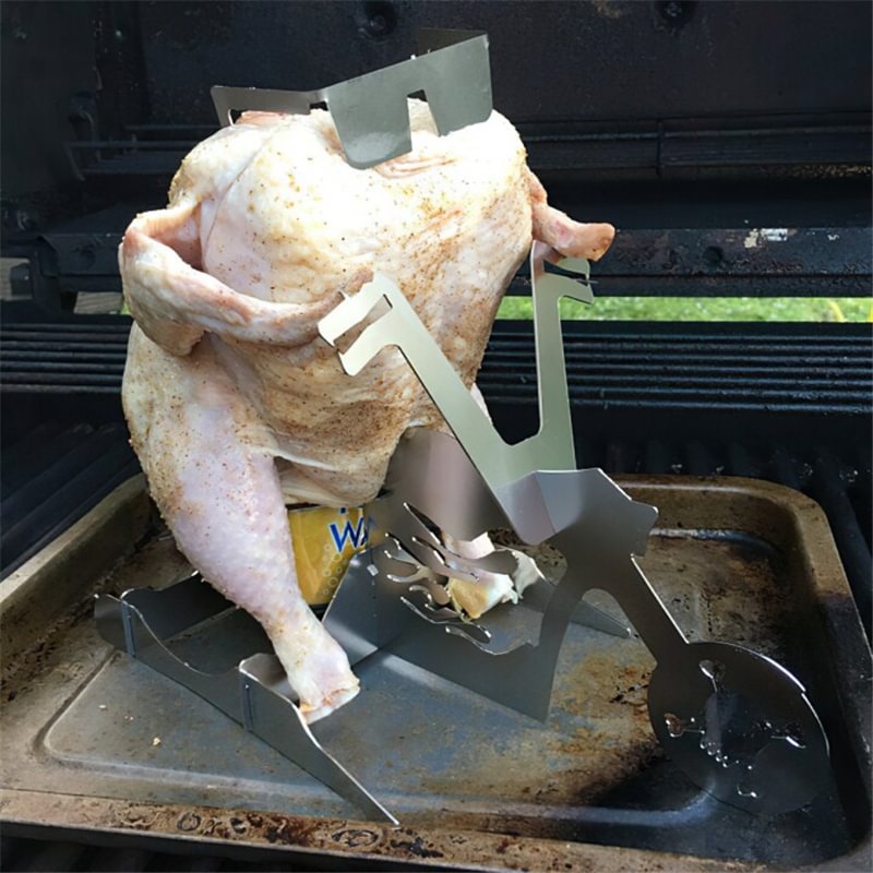 The Perfect BBQ ToolMotorcycle Grilled Chicken Rack