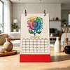 2027 New DIY Diamond Painting Sunflower Desk Calendar Set 12-Month Flip Calendar Design Monthly Planner Office Desktop Decor