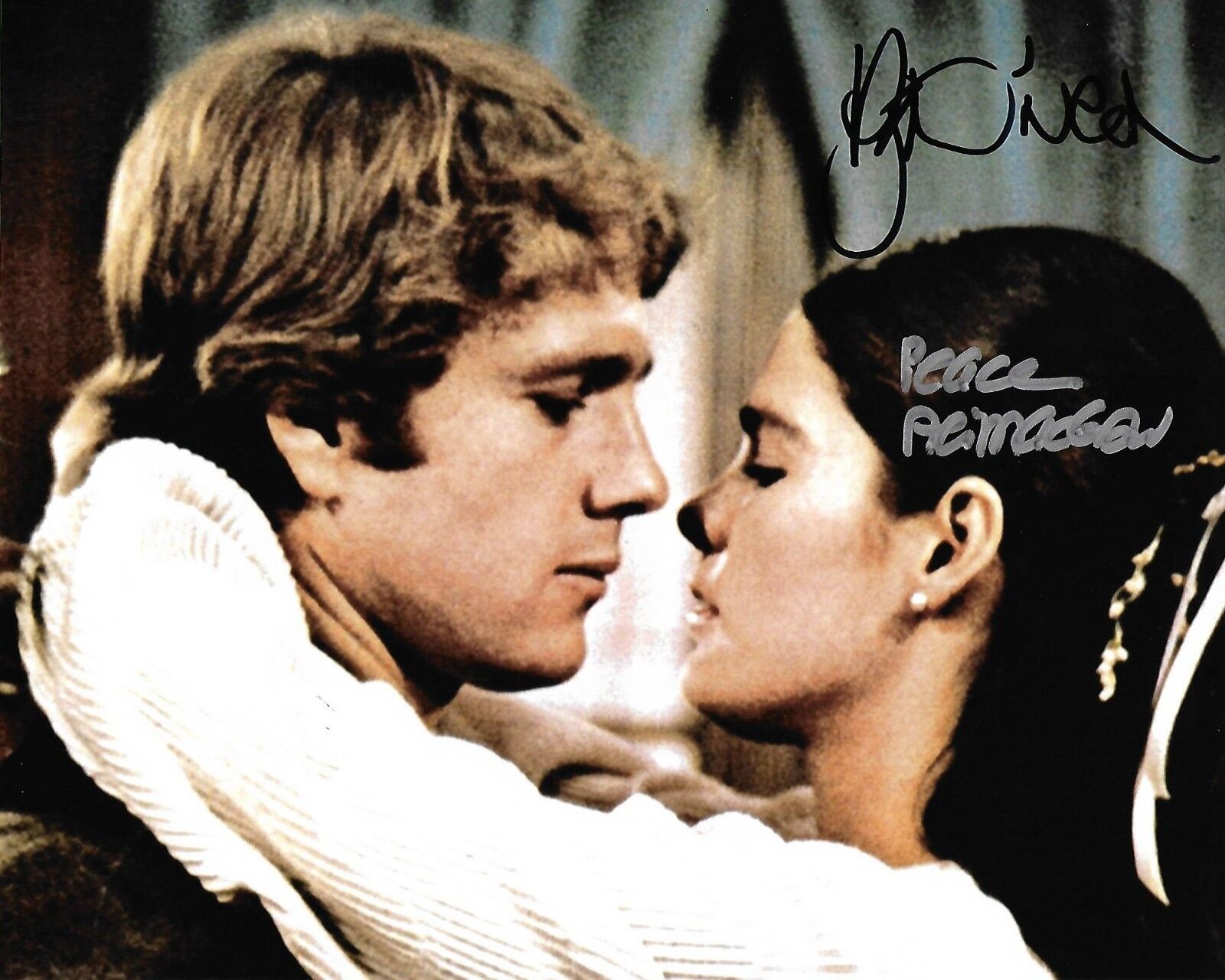 Ryan O'Neal & Ali MacGraw REAL hand SIGNED 8x10 Photo Poster painting #1 w/ COA Love Story