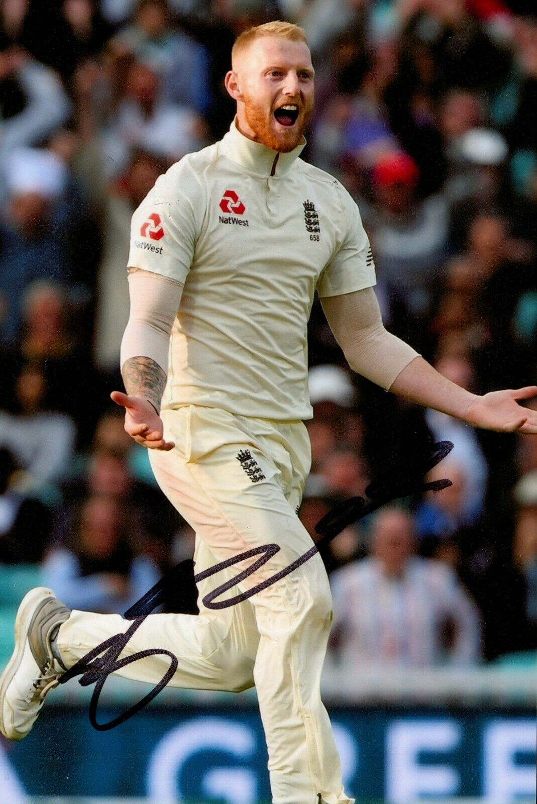 Ben Stokes Signed 6x4 Photo Poster painting Durham Cricket England Cricket Ashes Autograph + COA