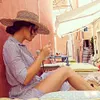 Gioiacombo&trade; Cappello da sole con bordo grezzo