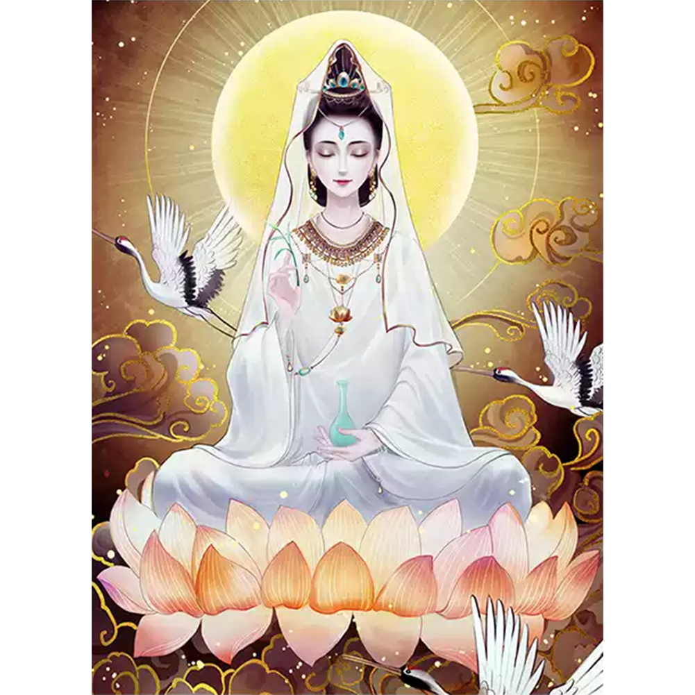 

Guanyin - 11CT Stamped Cross Stitch - 50*65CM (Big Size), 501 Original