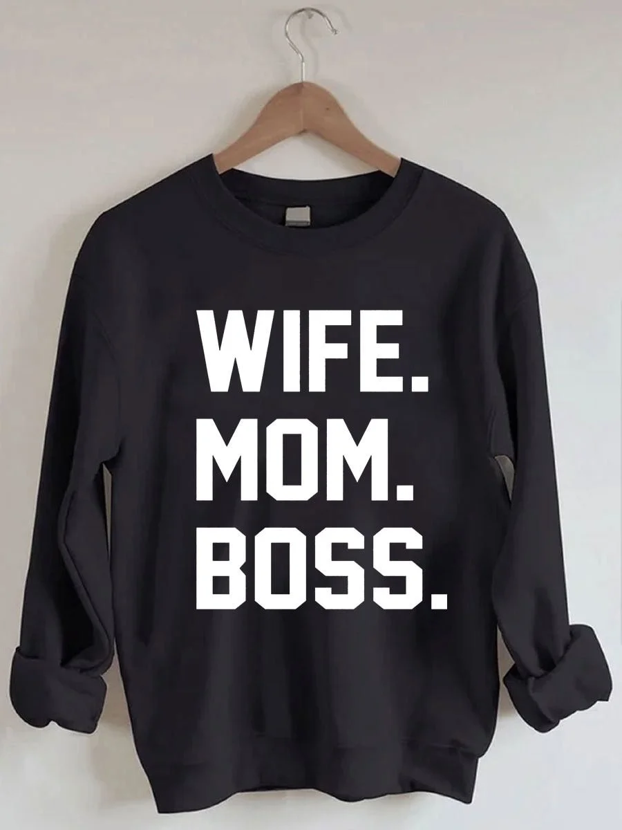 Wife mom boss sweatshirt brooklyn sale