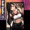 KMS-001 & KKFP-001 Tifa Lockhart Decorative Painting & Fridge Magnet - (FF7) Final Fantasy VII - B&W Studio