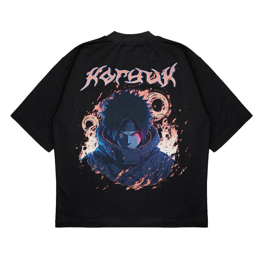 SASUKE - NARUTO Oversized Shirt (Backprint)