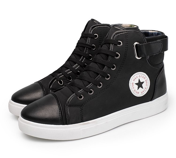 Men's High Top Skate Shoes - Breathable Sneakers with Platform