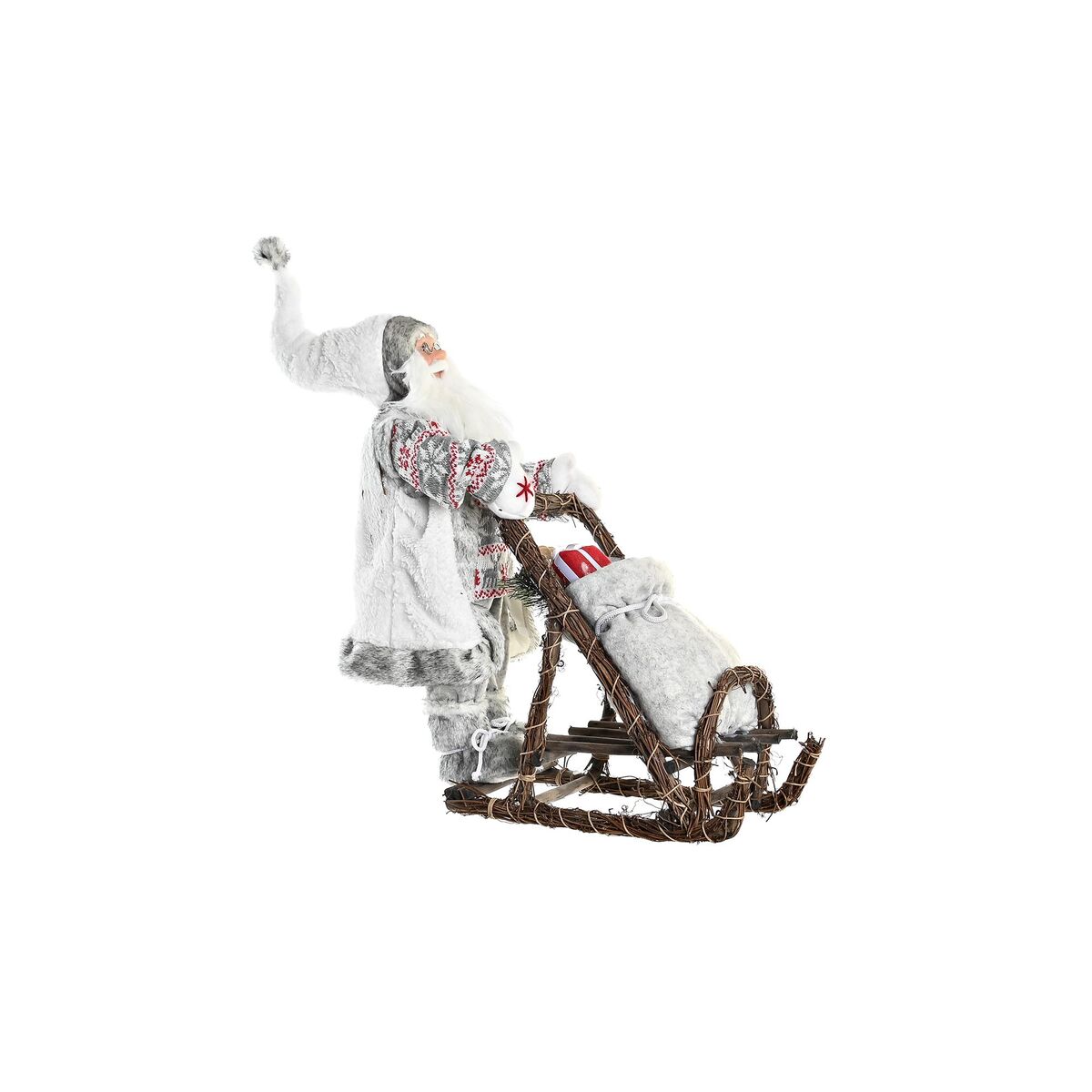 Christmas bauble DKD Home Decor Grey Father Christmas 42 x 22 x 48 cm