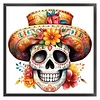 Skull-11CT Stamped Cross Stitch 40*40cm/15.75*15.75in tapestrymarket