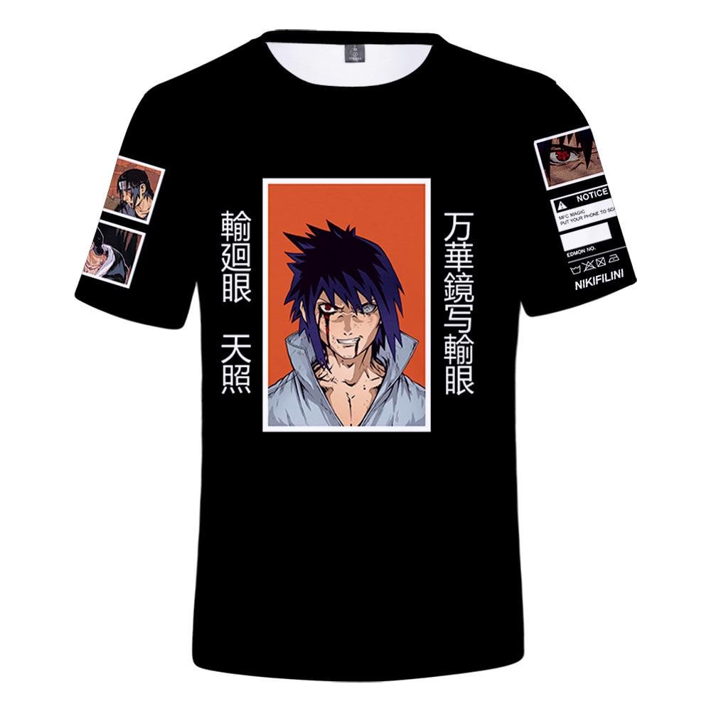 Anime Naruto Uchiha Sasuke Harajuku Men Women Unisex T-shirt weebmemes