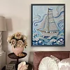 Diamond Painting-DIY Special Shaped Drill Pearl Painting Sailboat(35x45cm)