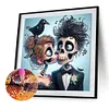 5D DIY teilweise speziell geformter Bohrer Halloween Skelett Diamantmalerei 30x30cm
