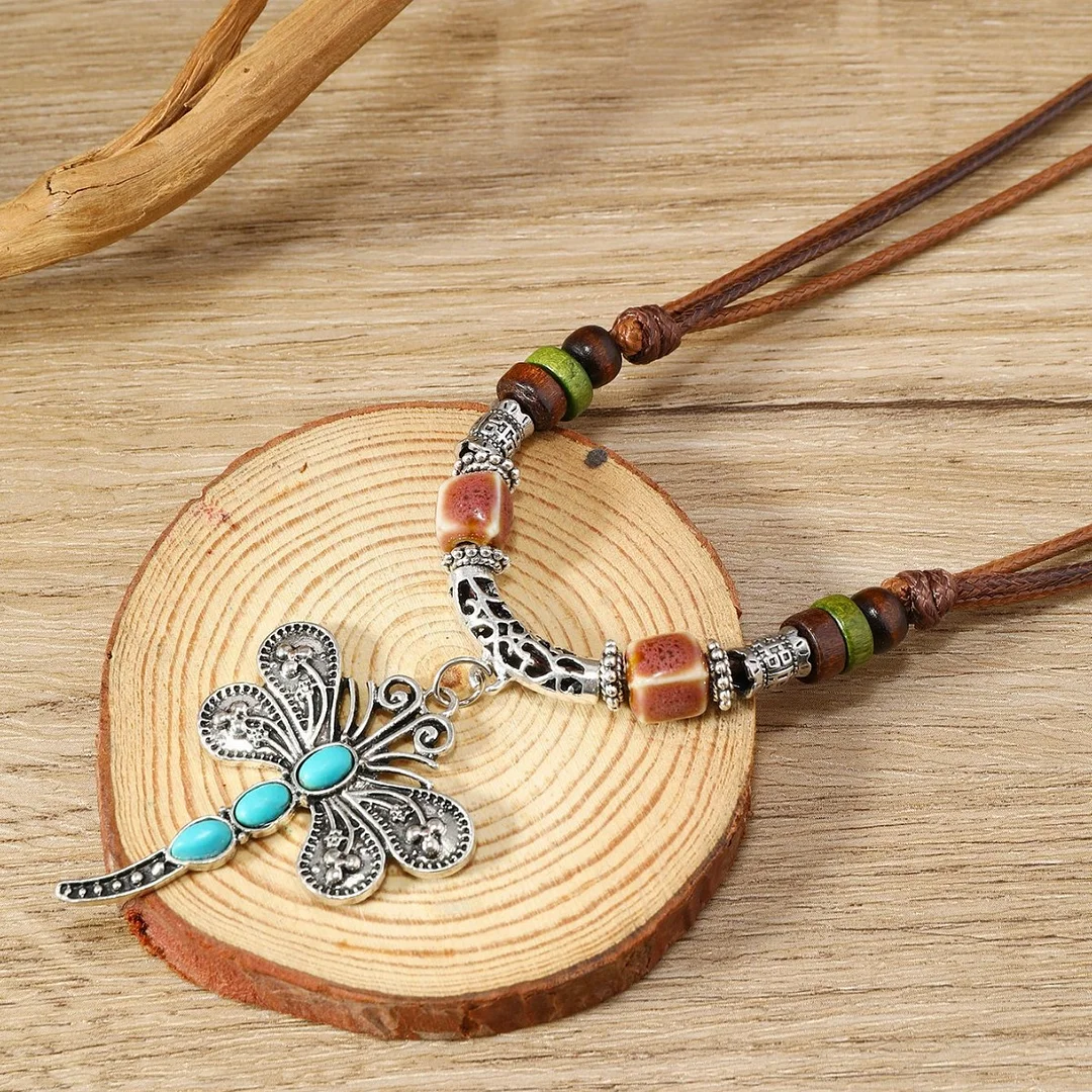 Women's Bohemian Dragonfly Necklace