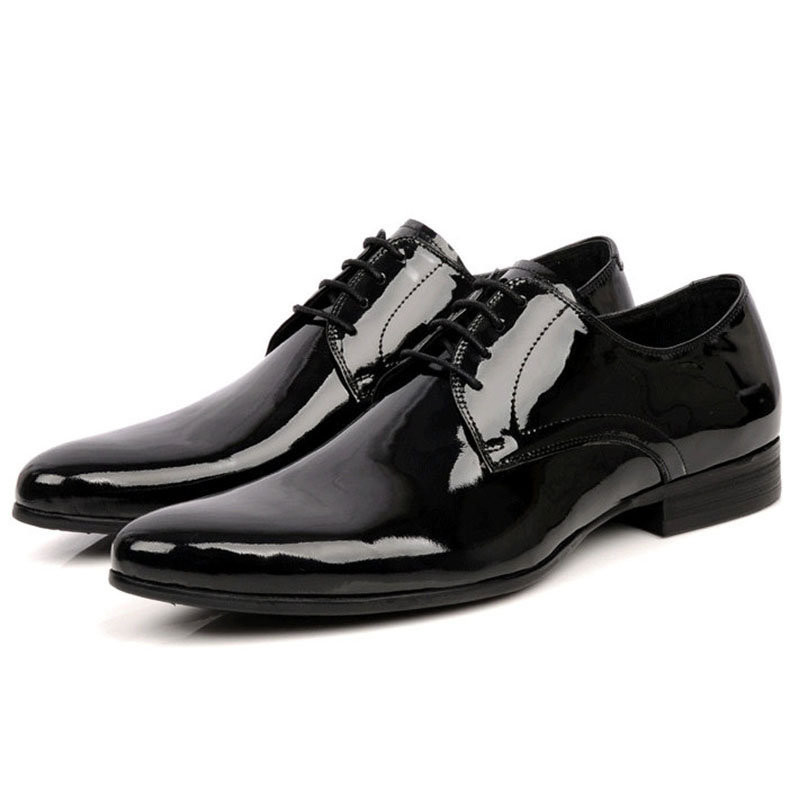 Mens Black Patent Leather Shoes | Men's Tuxedo Shoes For Wedding