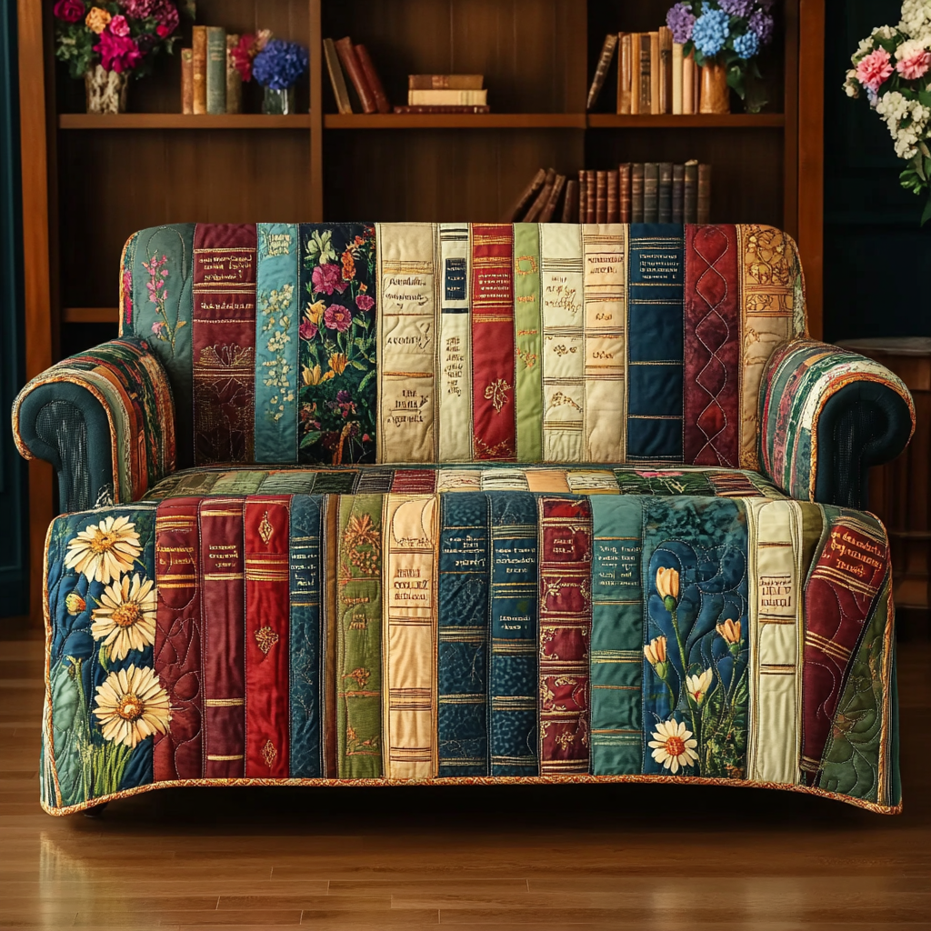 Book Haven Quilted Sofa Cover NCU0DK11172 everthome