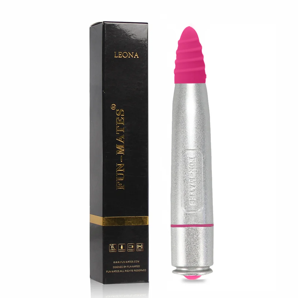 Silver Vibrating Lipstick Sleek Bullet Vibrator - Rose Toy