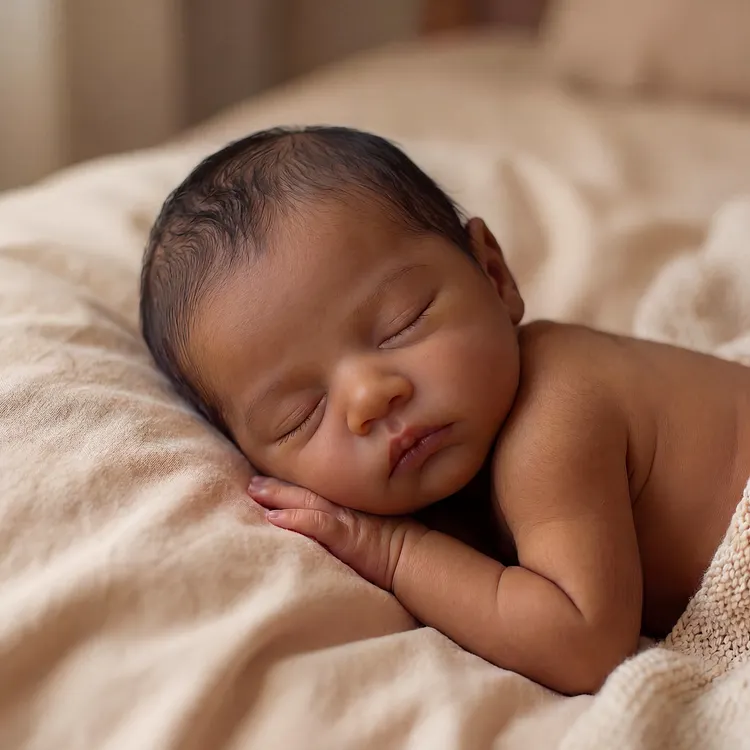[Pre-Order] Miles 12"/16"African American Reborn Baby Doll &ndash; Lifelike Full Body Silicone Newborn