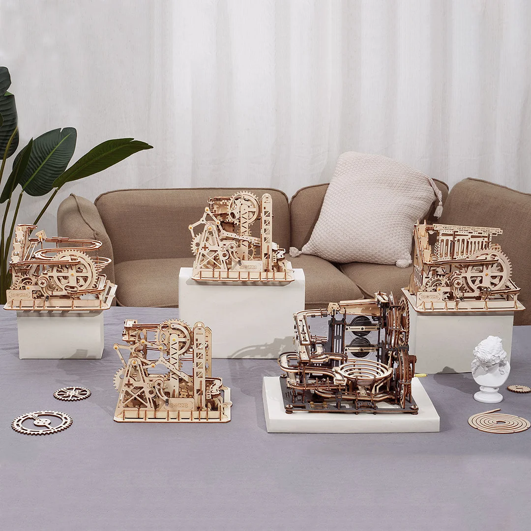 Robotime Nederland ROKR Marble Run Sets 3D houten puzzel (5 sets)