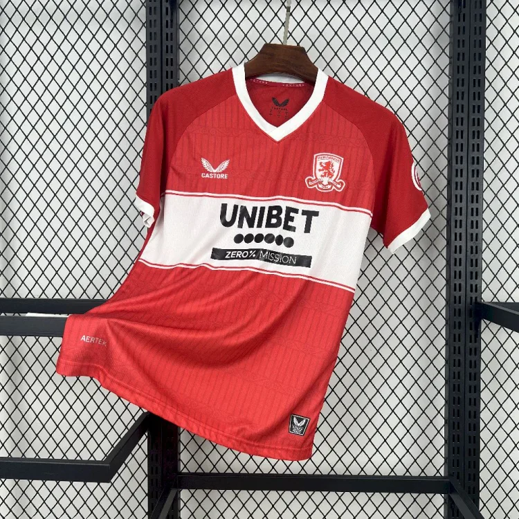 【S~4XL】Middlesbrough 25/26 Home Football Jersey