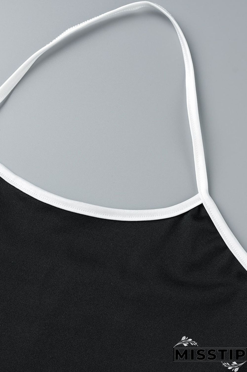 Green Fashion Casual Solid Patchwork Backless Halter Sleeveless Two Pieces