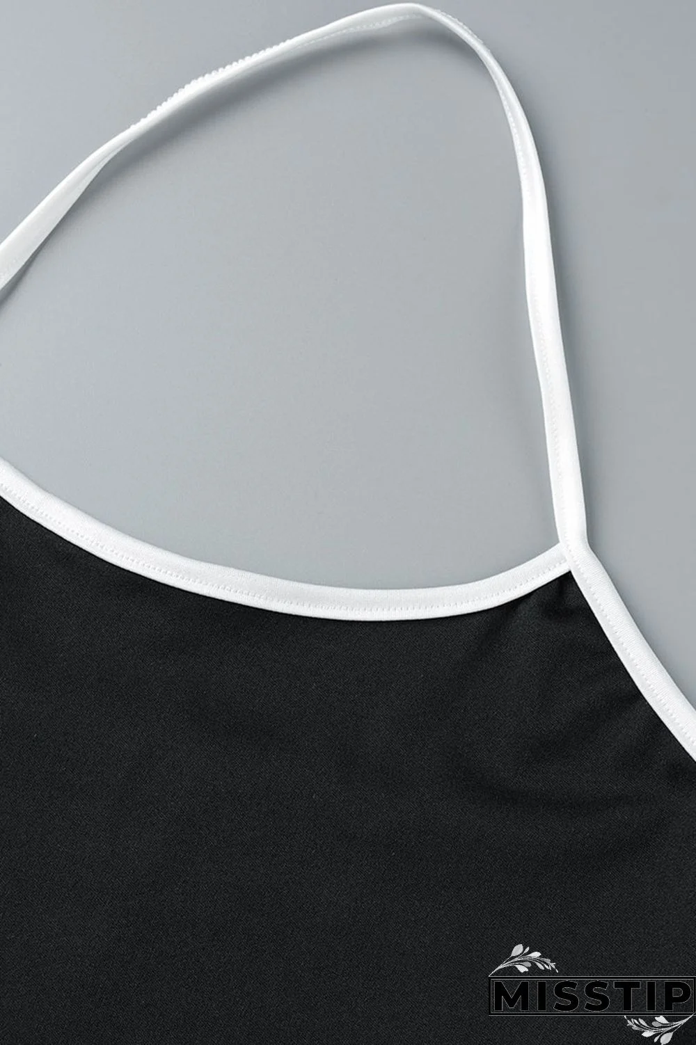 Green Fashion Casual Solid Patchwork Backless Halter Sleeveless Two Pieces