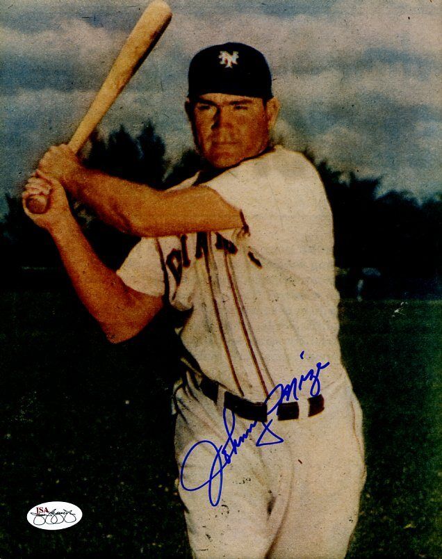 Johnny Mize Signed Jsa Cert Sticker 8x10 Photo Poster painting Authenticated Autograph