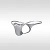 Men's Breathable Satin Big Pouch T-Back Thong Sexy Low Rise Underwear