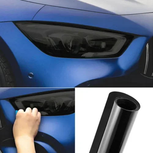 Dronehint 12" x 48" In Car Headlight Tail Light Foglight Vinyl Wrap Film Matte Black Parts (For: Acura) Parts