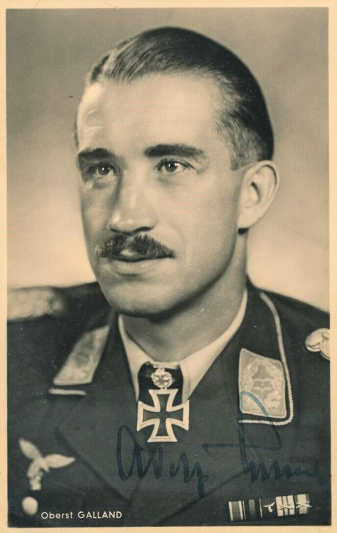 ADOLF GALLAND Signed Photo Poster paintinggraph - Spanish Civil War Cross Gold Award - preprint