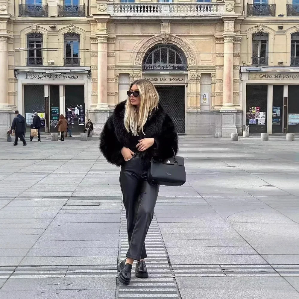 Nigikala Nigikala Women's Explosive Artificial Hairy Fluffy Women's Jacket