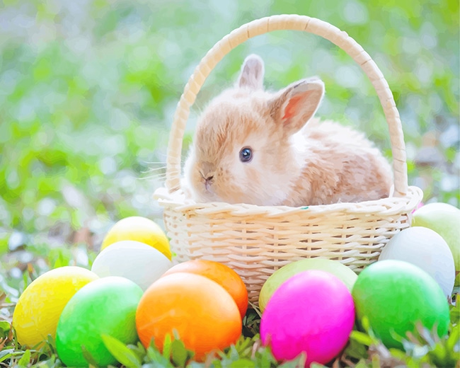 

Easter Eggs And Bunny – Paint By Numbers - 40*50CM, 501 Original