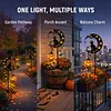 Iron Black Cat Moon Ground Lamp with Auto On/Off Solar-Powered Garden Light