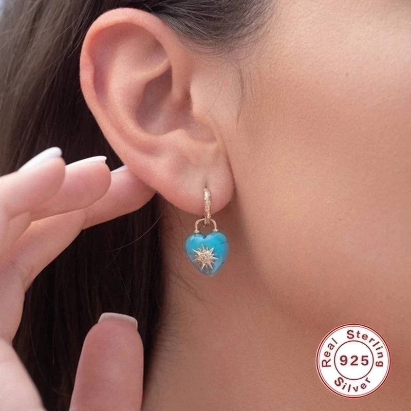 1 Pair Silver Round Earrings