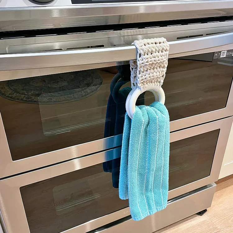 Handmade Crochet Towel Holder slivor