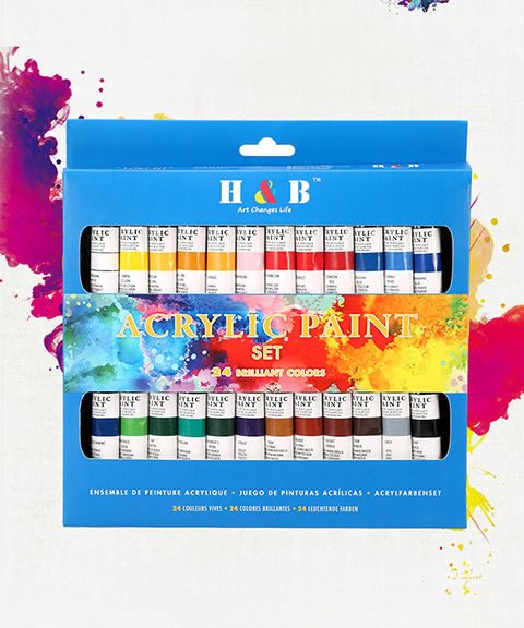 24 Colors Artist Premium Acrylic Paint Set-Himinee.com