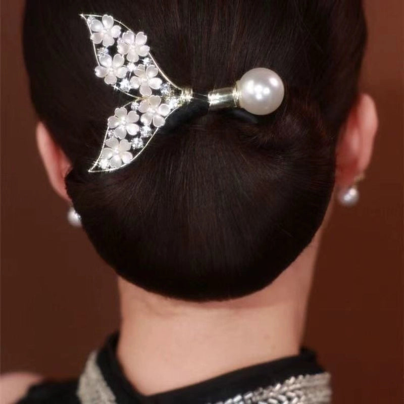Women’s Minimalist Peacock Feather Flower Alloy Plating Inlay Rhinestones Hair Band