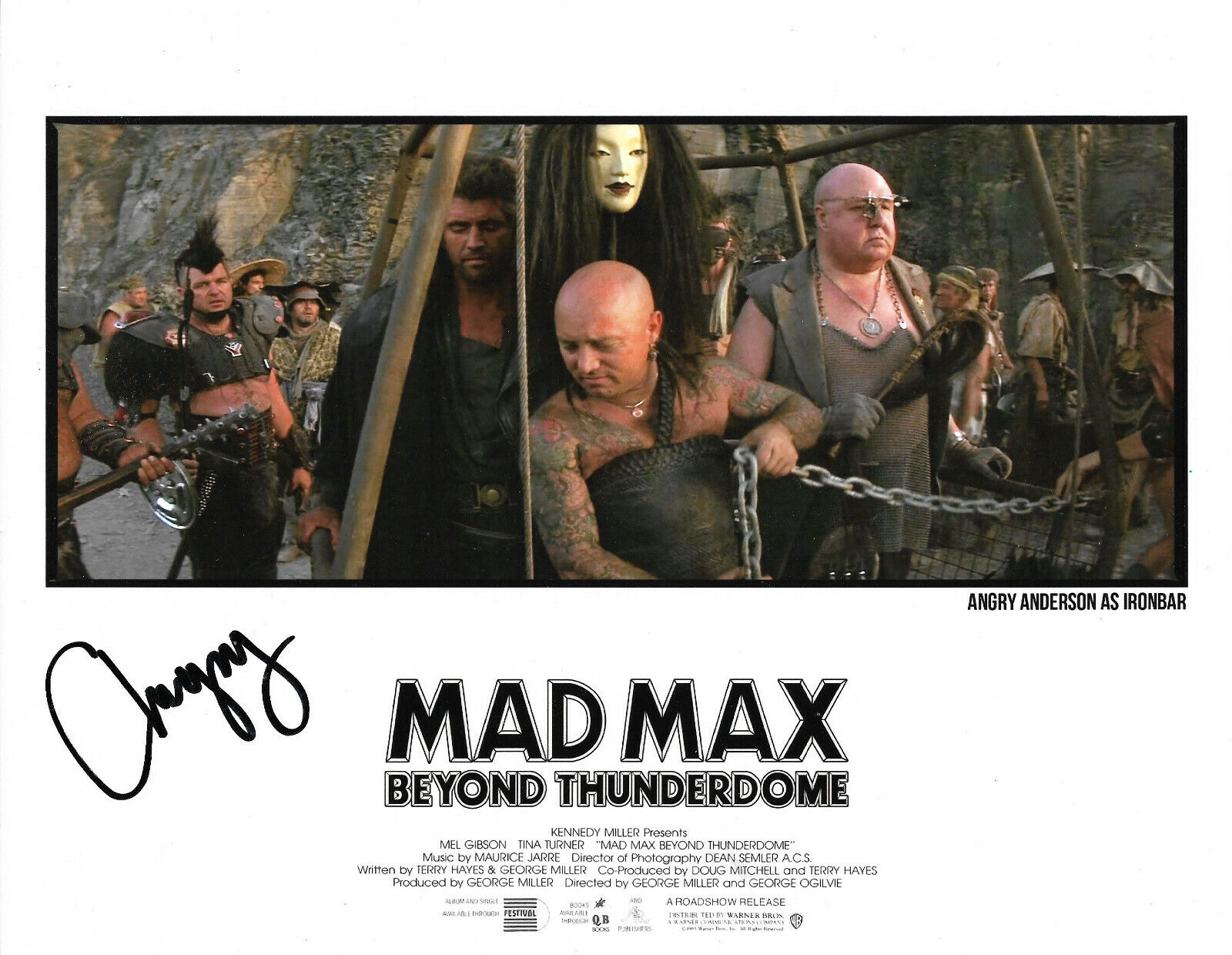 Angry Anderson Mad Max/Rose Tattoo signed 8x10 inch Photo Poster painting autograph