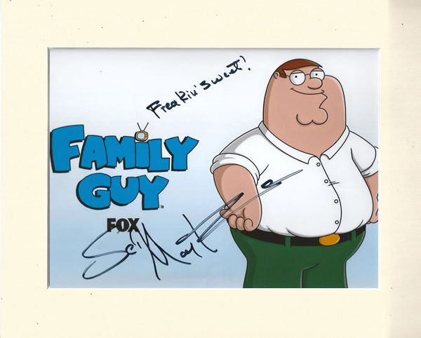 FAMILY GUY SETH MACFARLANE PETER GRIFFIN PP 10X8 MOUNTED SIGNED AUTOGRAPH Photo Poster painting