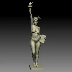 Pornhint The Nude Statue of Liberty Figurine for 3D printing. Female stl, STL Model, 3D model, 3D female, 3D erotic, NSFW female, Nude 3D, sexy stl NSFW