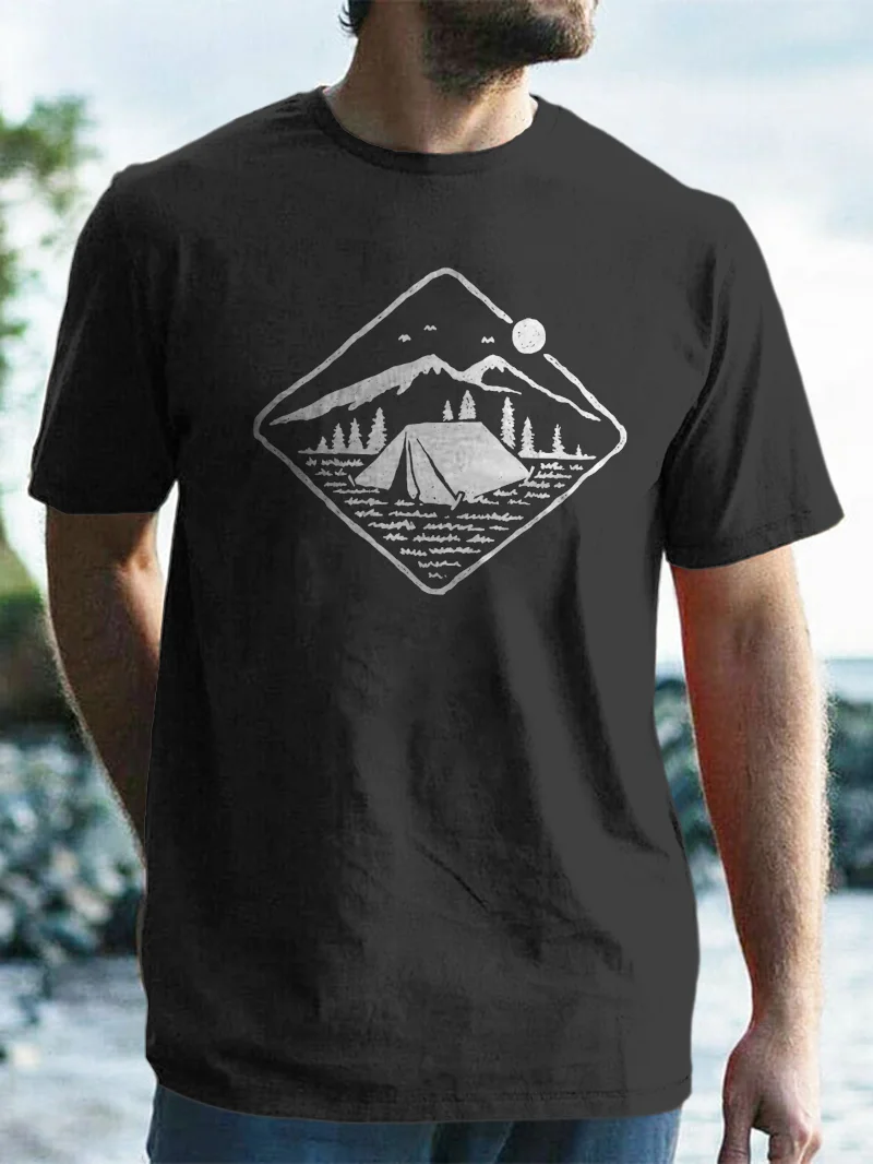 Outdoor Style Camping Printed T-Shirt in  mildstyles