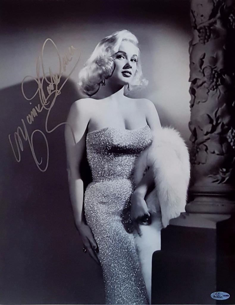 Mamie Van Doren Signed 11x14 Photo Poster painting Playboy Playmate OC Dugout Hologram N Auto