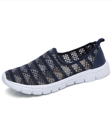 Summer Mature Women Sneakers Slip On Flats Loafers Shoes