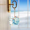 5Pcs DIY Snail Double Sided Special Shaped Diamond Painting Keychains