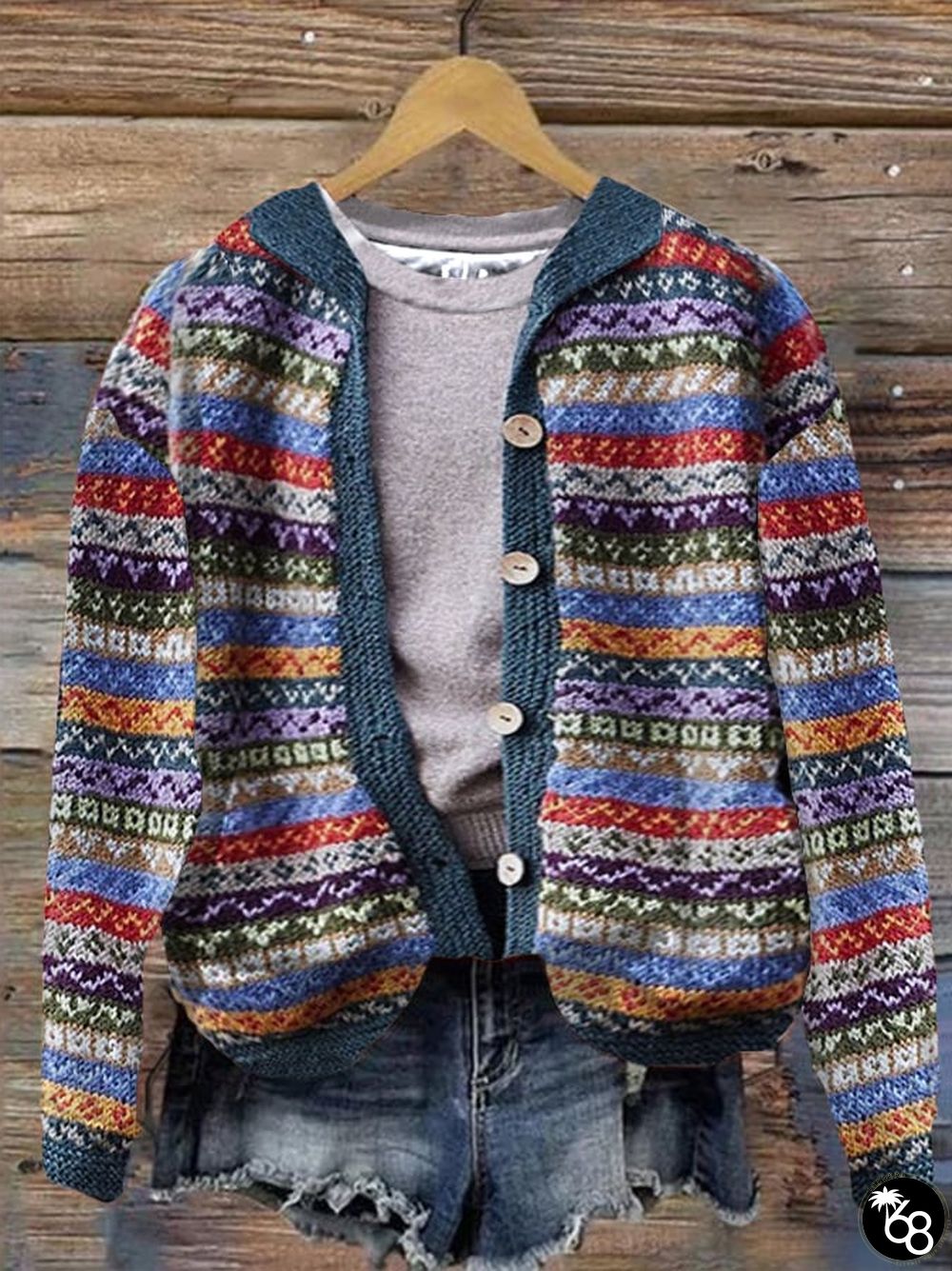 Women's Vintage Bohemian Button Up Jacket | 168DEAL