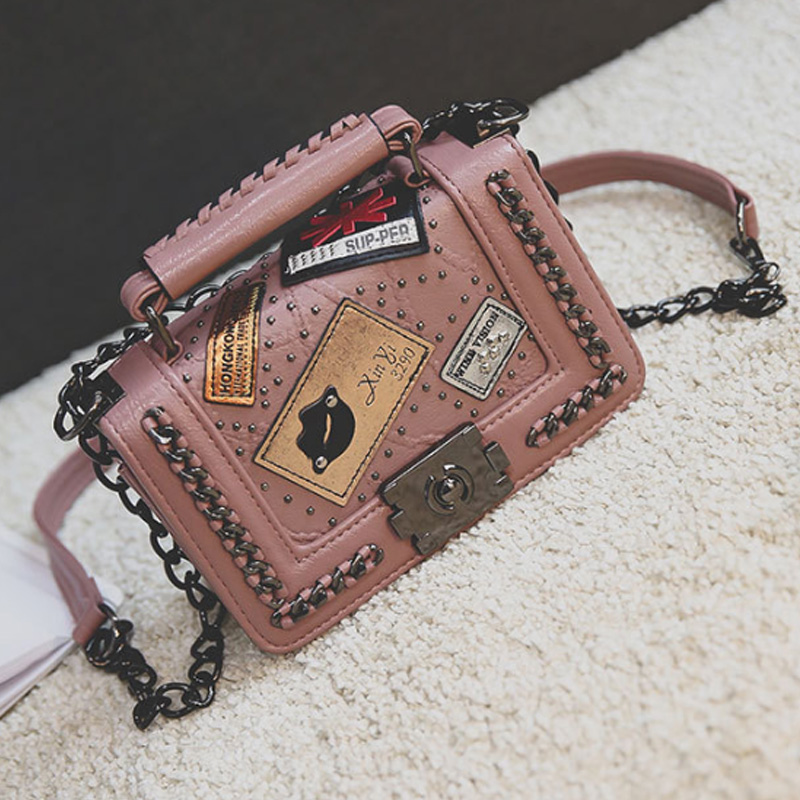 Pink Fashion Casual Retro Crossbody Bag | EGEMISS