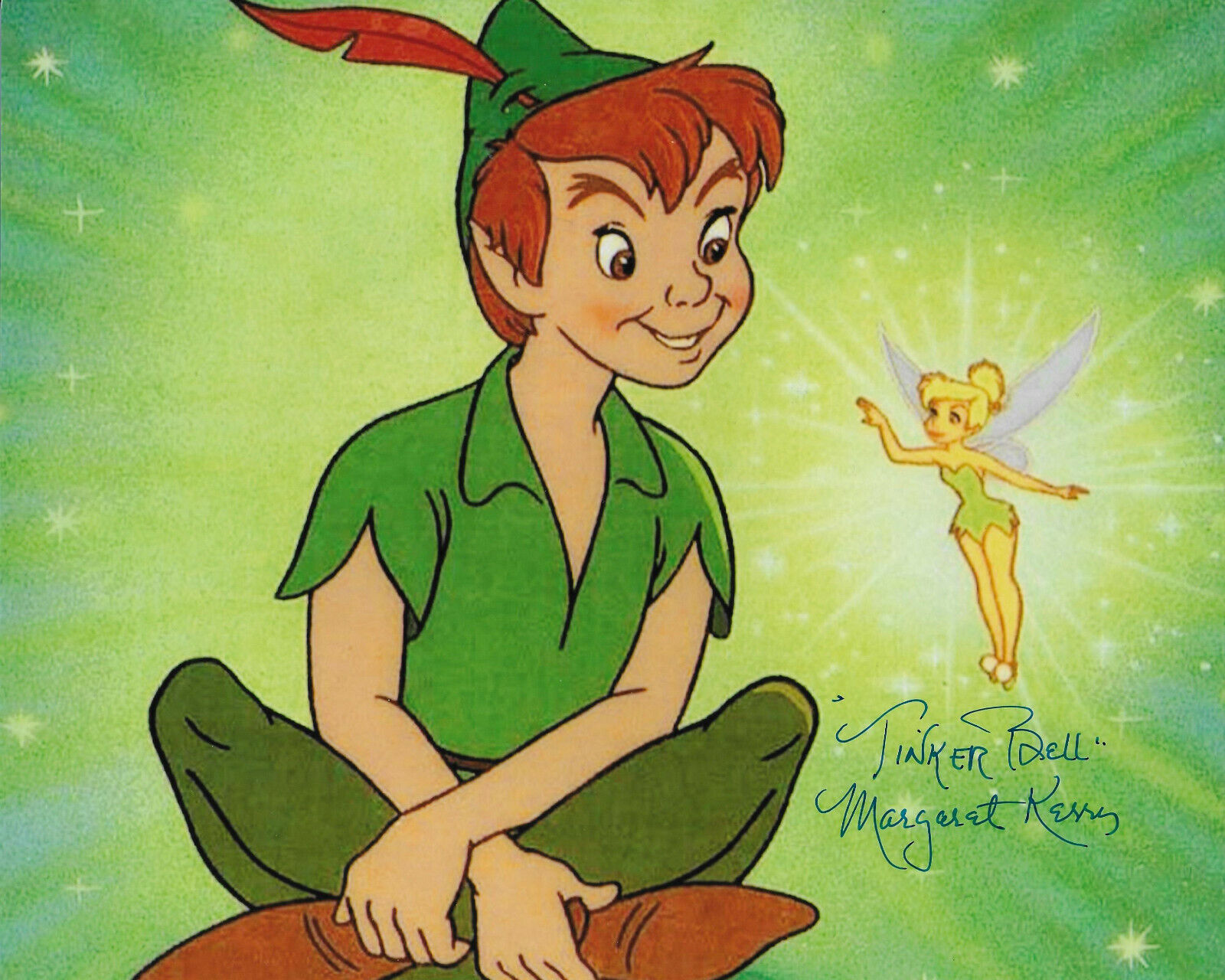 Margaret Kerry Tinkerbell from Disney Original Autographed 8X10 Photo Poster painting #75