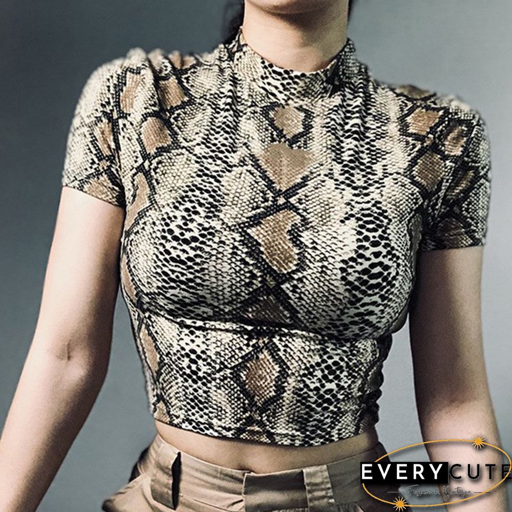 Sexy Snake Print Crop Top For Women!