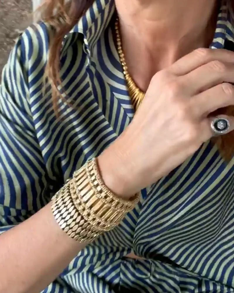 Water Ripple Long Shirt Pants Set