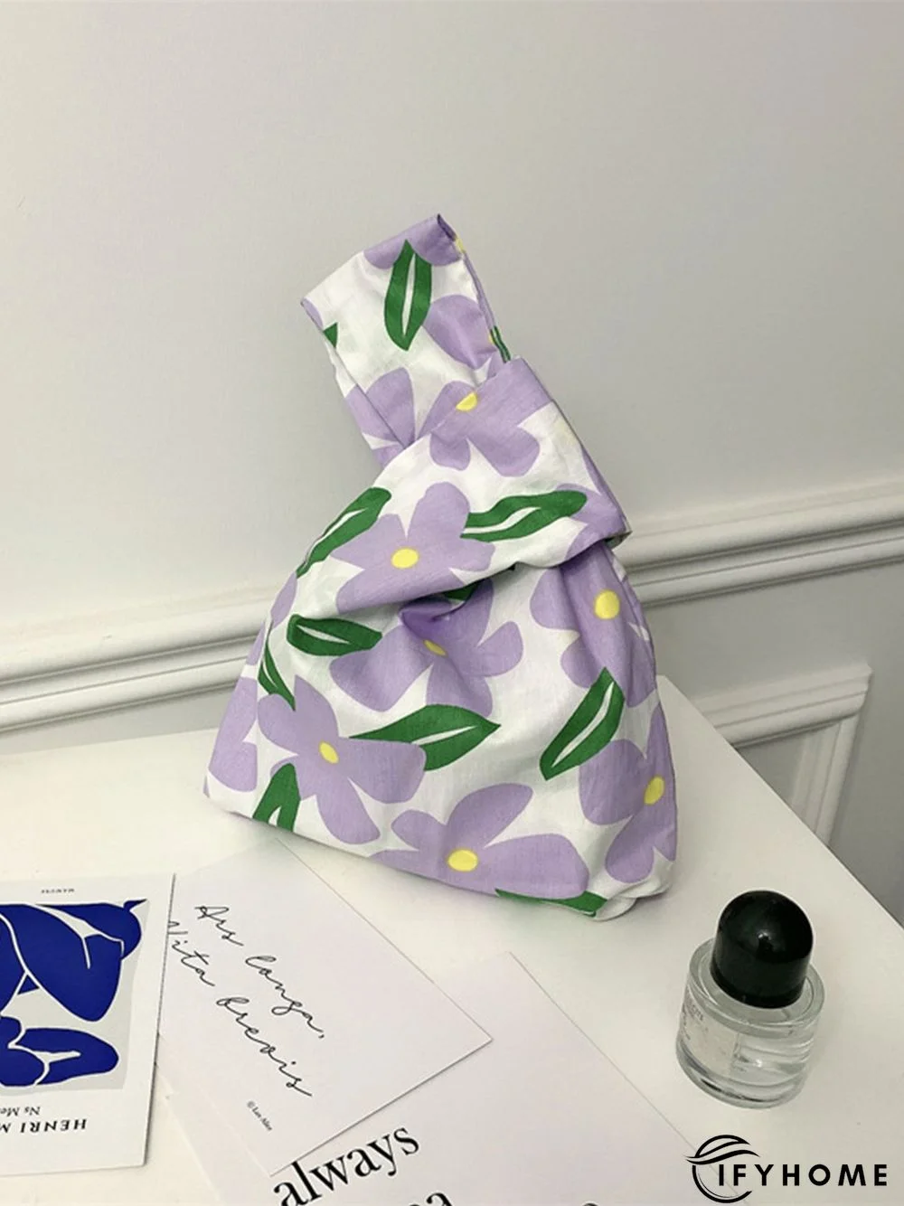 Spring Summer Artistic Colorful Floral Graphics Cotton Clutch | IFYHOME