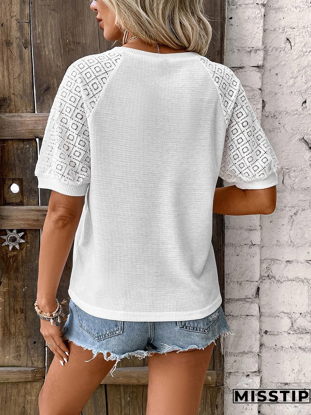 Round Neck Short Sleeve Top